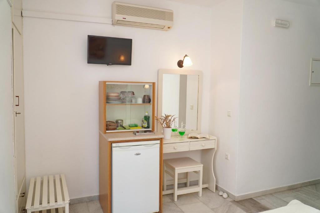 Kuchyň nebo kuchyňský kout v ubytování Diogenis Studios