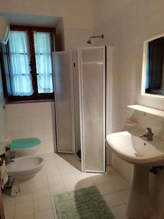 Koupelna v ubytování Podere Poggio Corbo