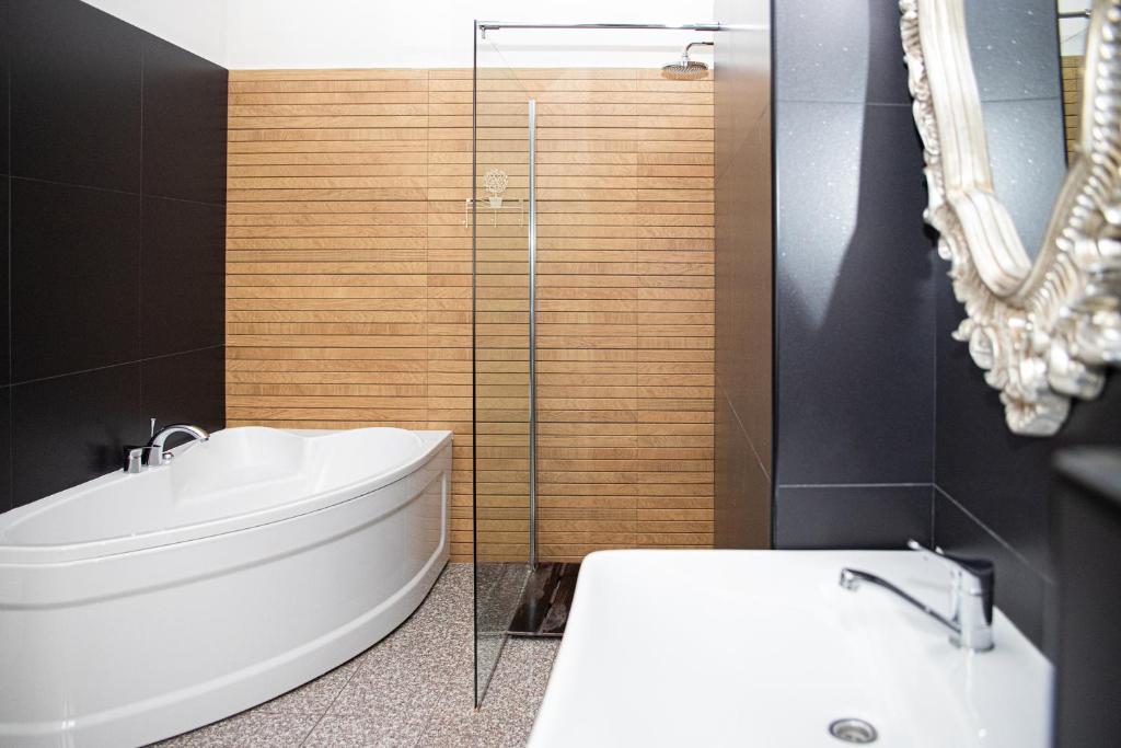 Koupelna v ubytování Hotel Wodnik