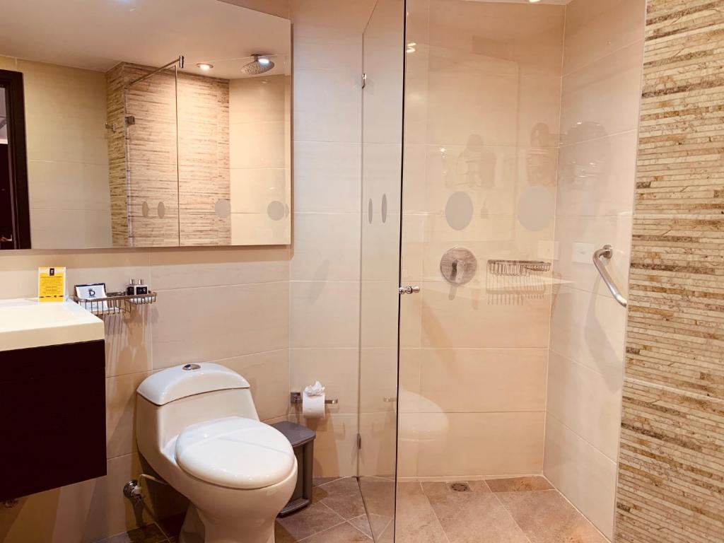 Koupelna v ubytování Hotel Dann Cali