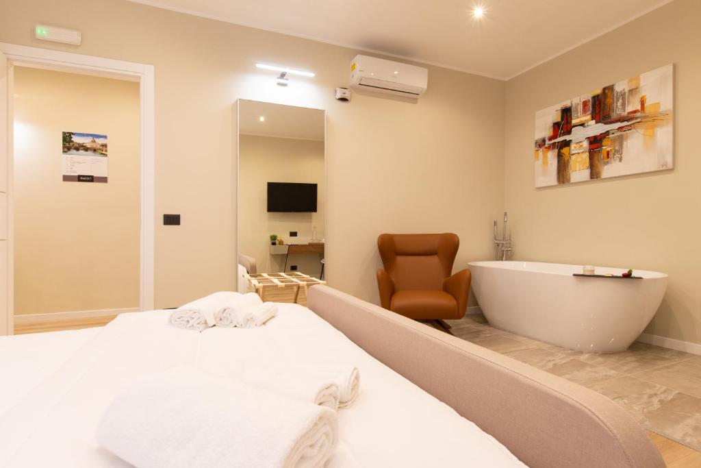 A television and/or entertainment centre at Prati 25.7 Suites in Rome