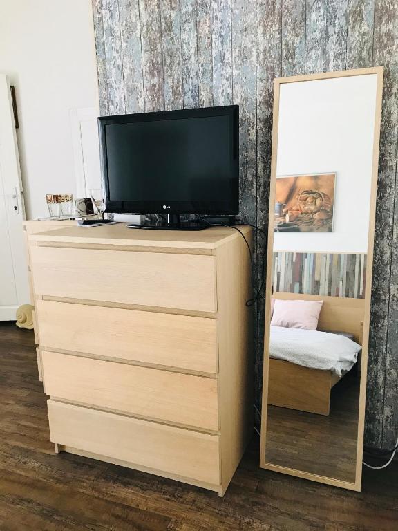 TV a/nebo společenská místnost v ubytování Apartmán Stursovka