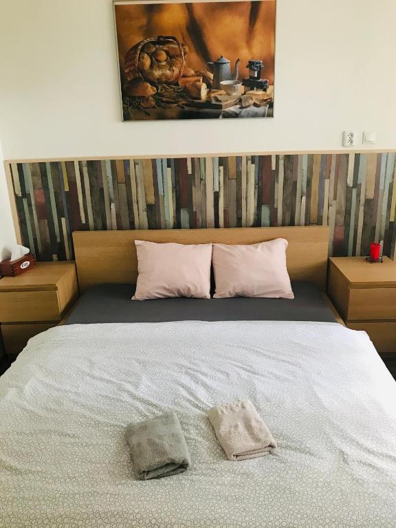 Postel nebo postele na pokoji v ubytování Apartmán Stursovka