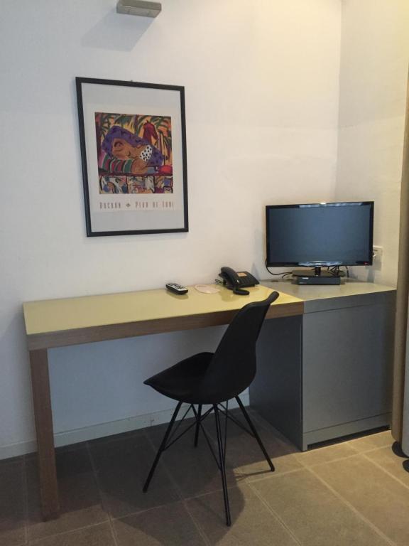 TV a/nebo společenská místnost v ubytování Hotel Trieste