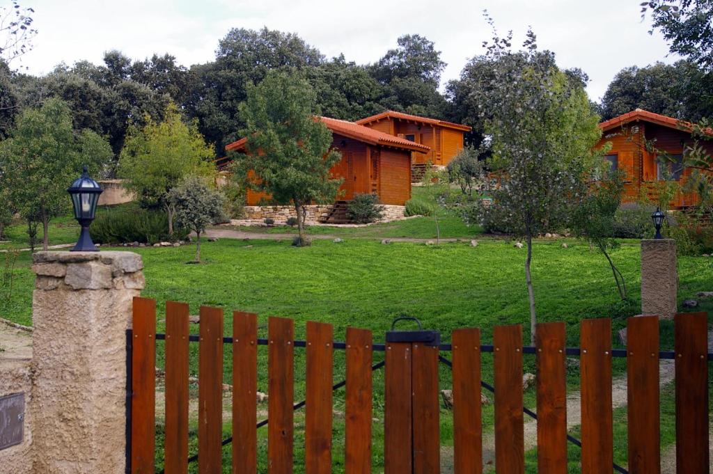 Jardín al aire libre en Cabañas del Cortino