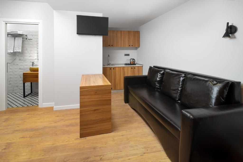 Kuchyň nebo kuchyňský kout v ubytování Labirint Boutique Hotel