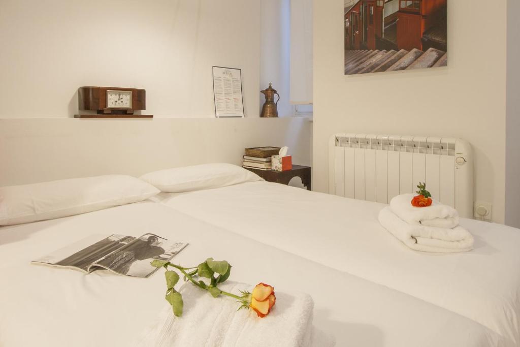 Posteľ alebo postele v izbe v ubytovaní Oldtown San Sebastián Apartments