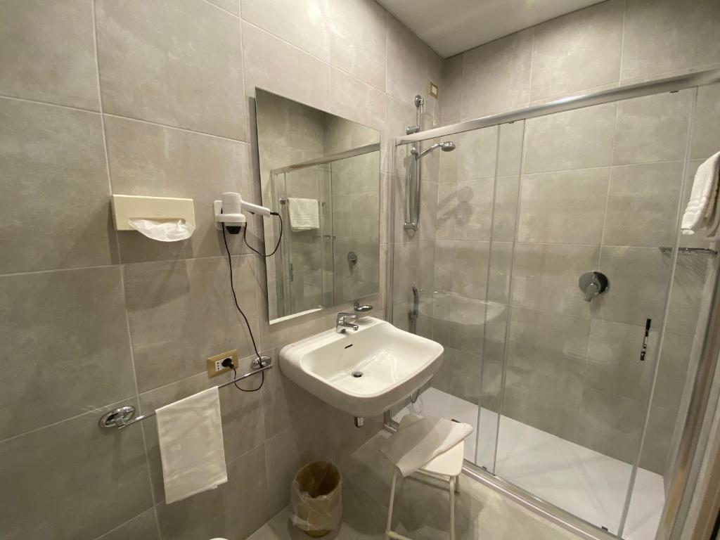 Koupelna v ubytování Hotel Cicolella