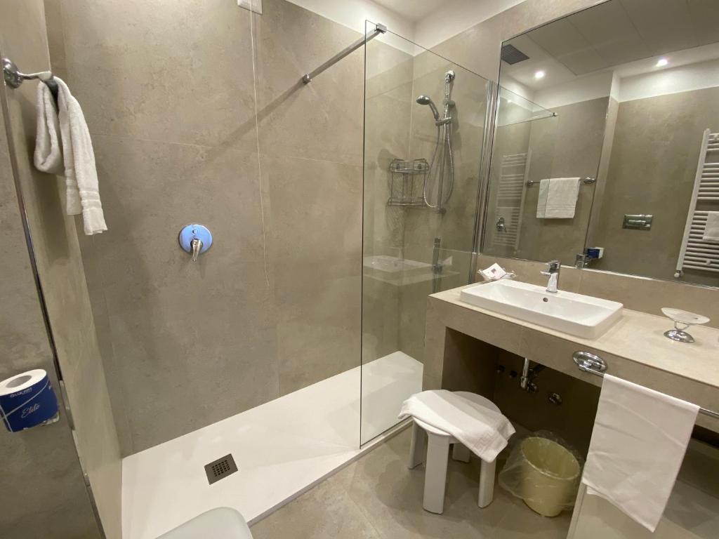 Koupelna v ubytování Hotel Cicolella