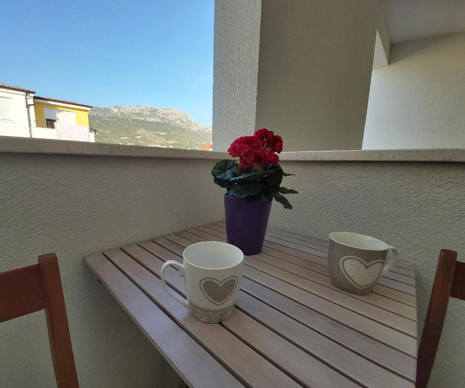 Balkón alebo terasa v ubytovaní Apartment Seaside Mireja