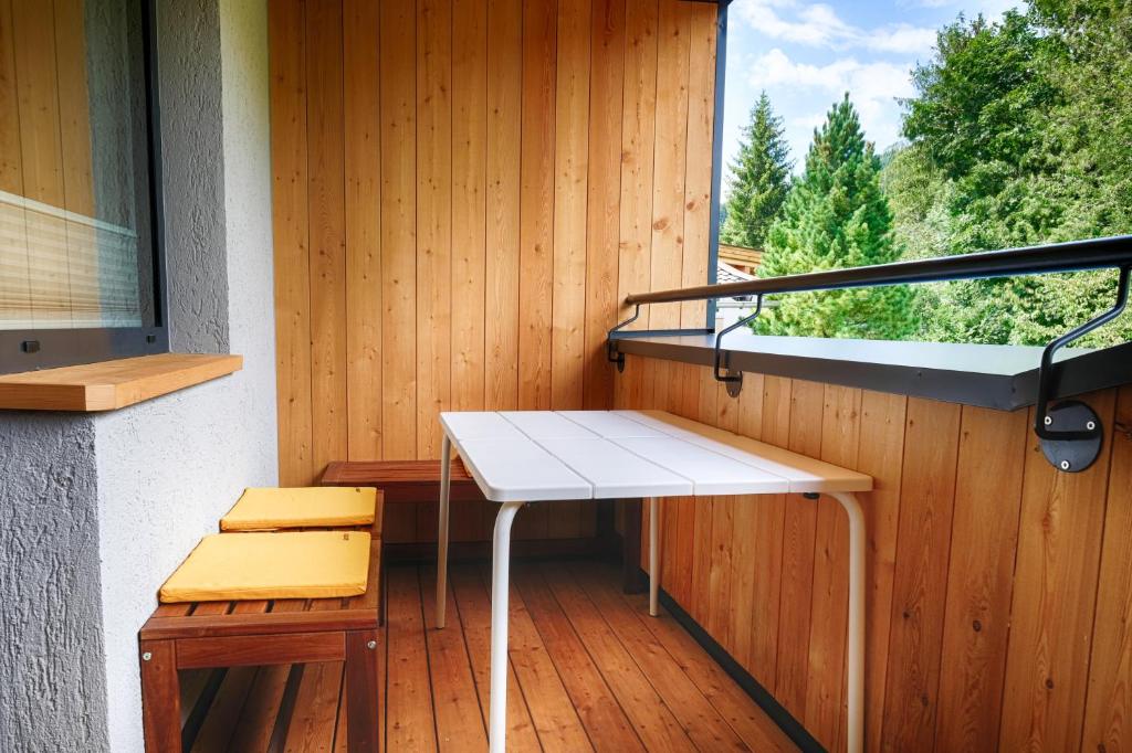 Balkón alebo terasa v ubytovaní Ferienpension Bierbaumer