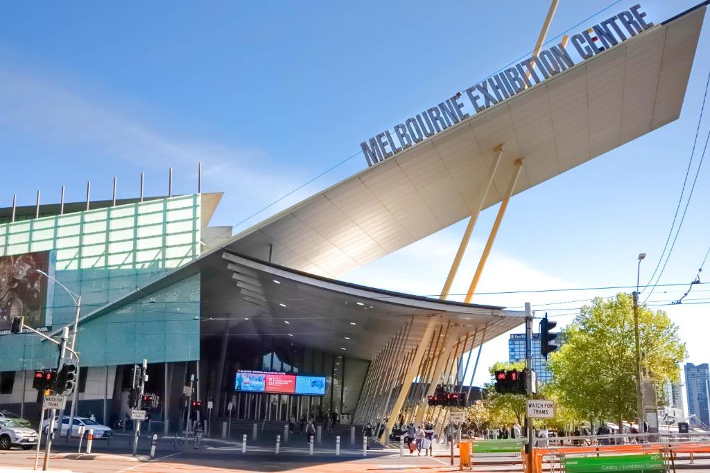 a view of the mercedes benz stadium at Best Western Melbourne City in Melbourne