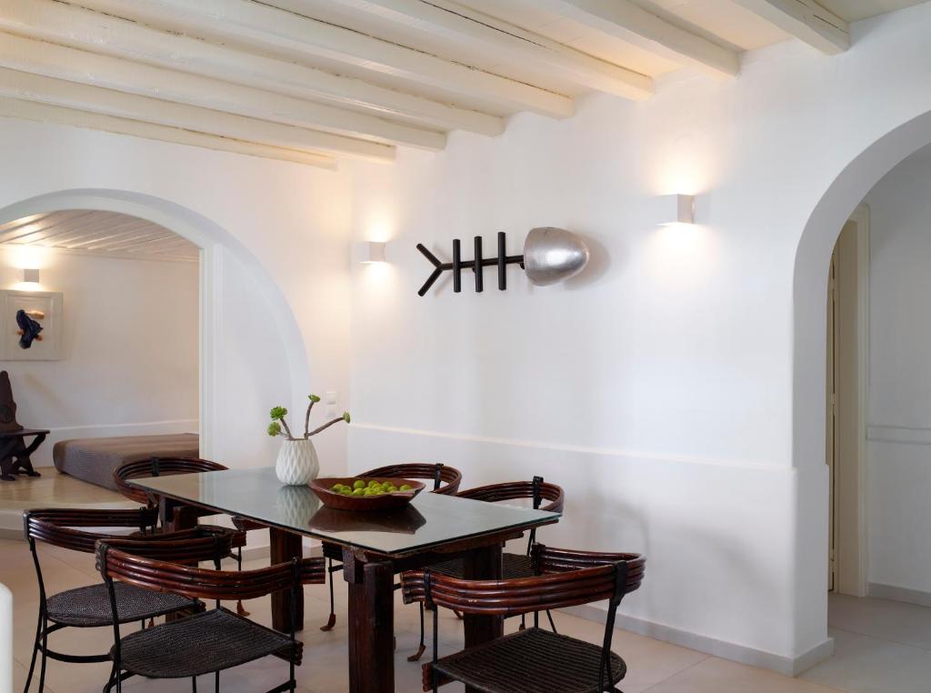 Posezení v ubytování Kallos of Mykonos - previous Leonis Summer Houses