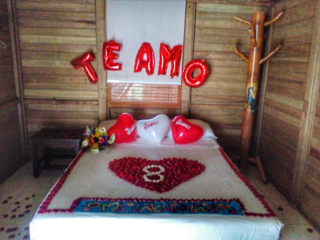Postel nebo postele na pokoji v ubytování Eco Hotel El Reposo