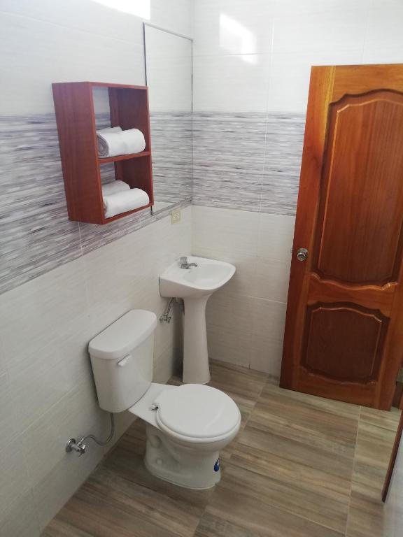 Koupelna v ubytování Hostal España