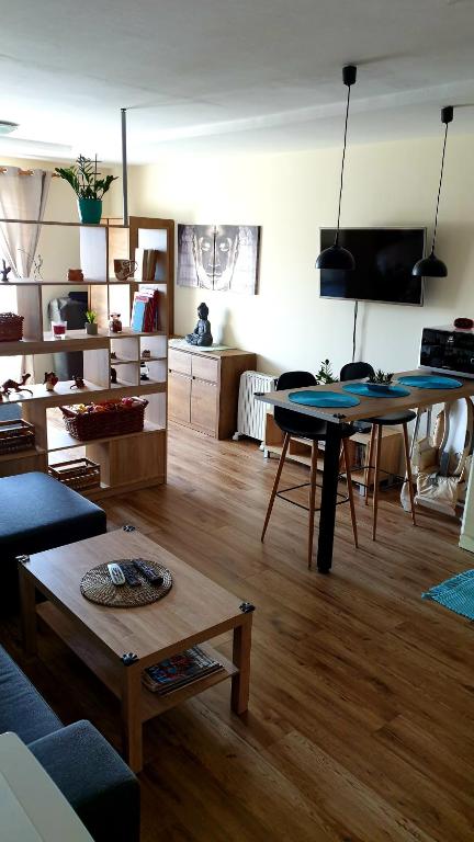 TV a/nebo společenská místnost v ubytování Apartman BibKa