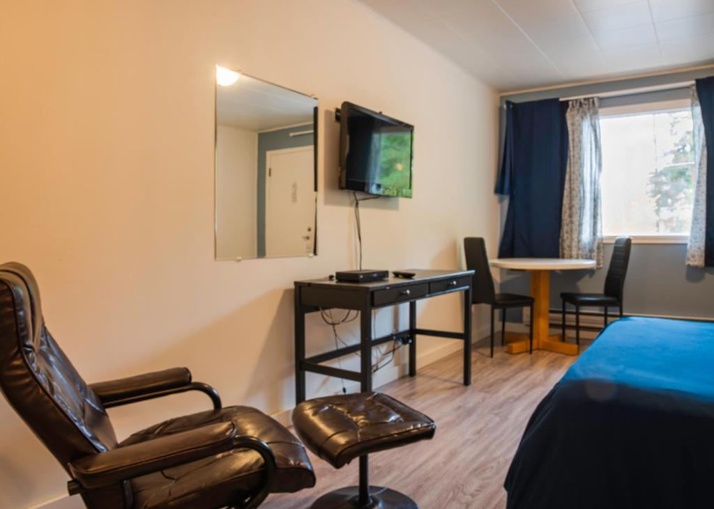 TV a/nebo společenská místnost v ubytování Lakeview Motel