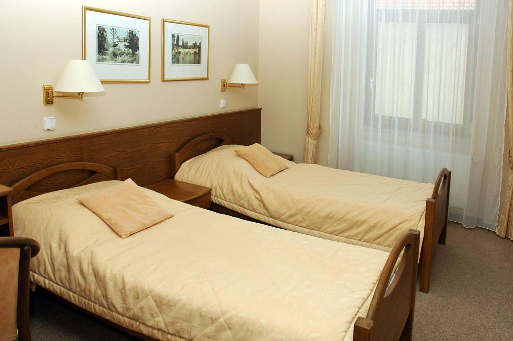 Postel nebo postele na pokoji v ubytování Hotel Restaurant Modrá Hvězda