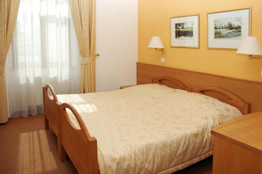 Postel nebo postele na pokoji v ubytování Hotel Restaurant Modrá Hvězda
