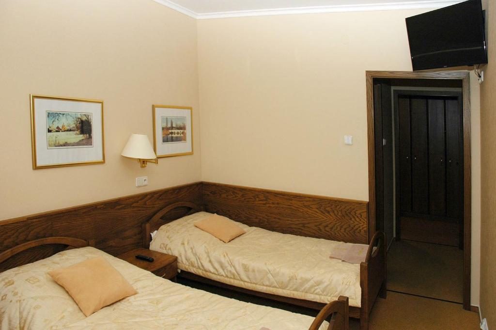 Postel nebo postele na pokoji v ubytování Hotel Restaurant Modrá Hvězda