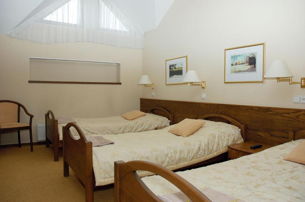 Postel nebo postele na pokoji v ubytování Hotel Restaurant Modrá Hvězda