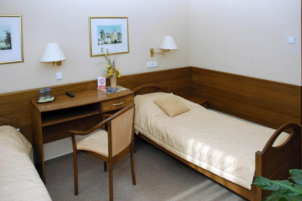 Postel nebo postele na pokoji v ubytování Hotel Restaurant Modrá Hvězda