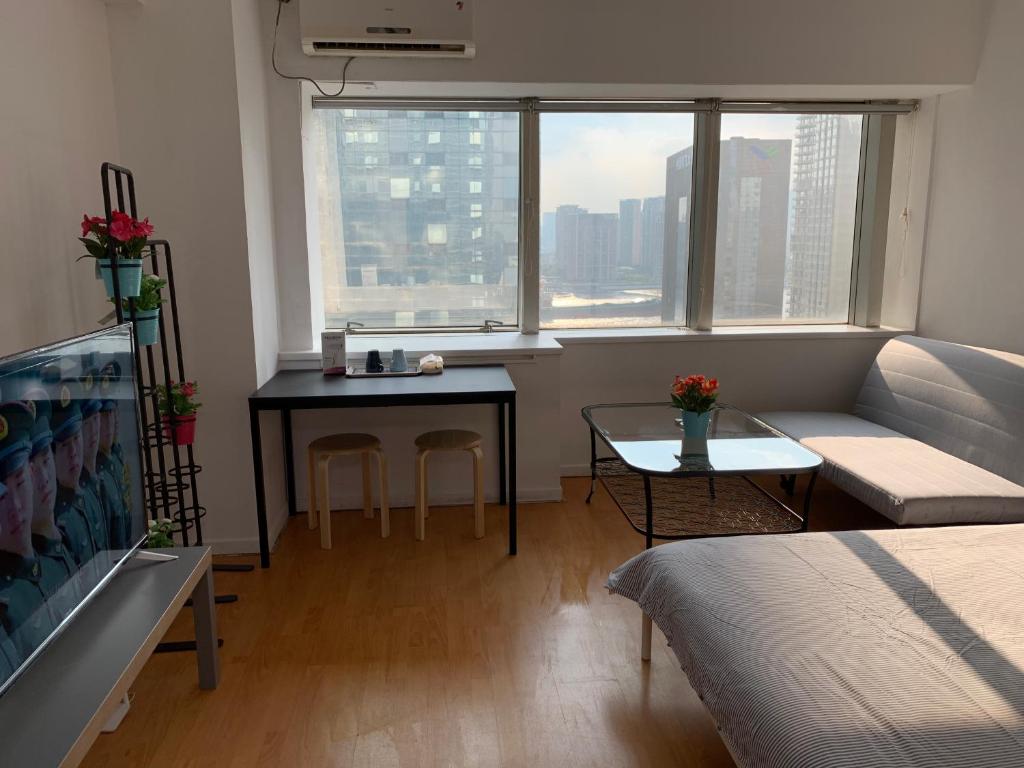 Posezení v ubytování iNestin Shanghai Apt Lujiazui