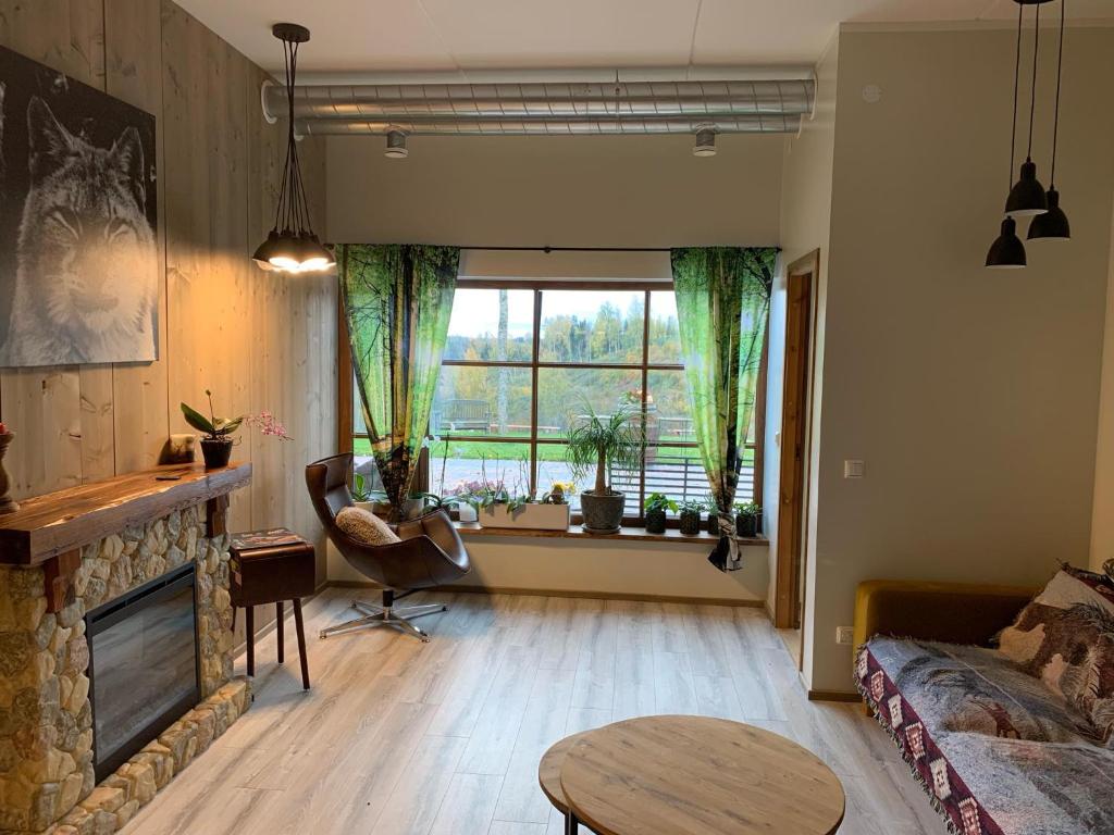 Χώρος καθιστικού στο Murimäe Winery Guest Apartment