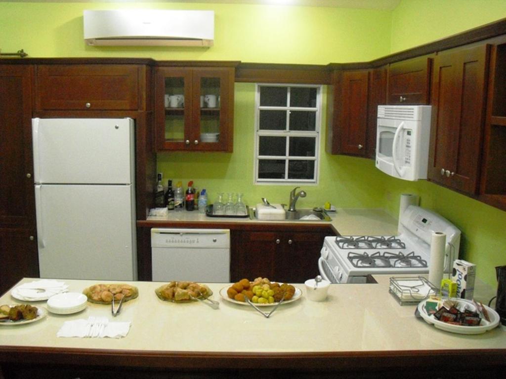 Kuchyň nebo kuchyňský kout v ubytování Piarco Village Suites