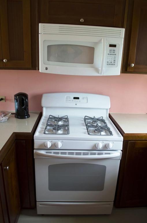 Kuchyň nebo kuchyňský kout v ubytování Piarco Village Suites