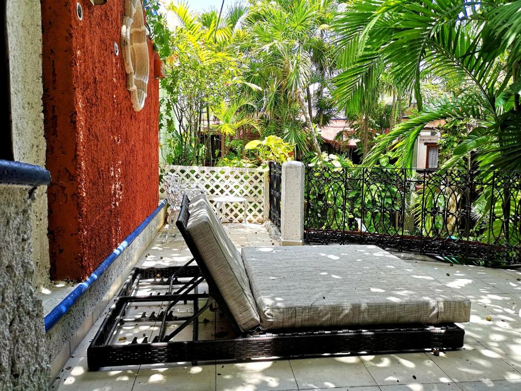 Um jardim em Eco-hotel El Rey del Caribe