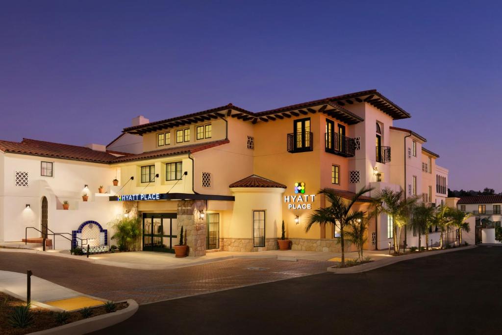 a rendering of the exterior of a hotel at Hyatt Place Santa Barbara in Santa Barbara