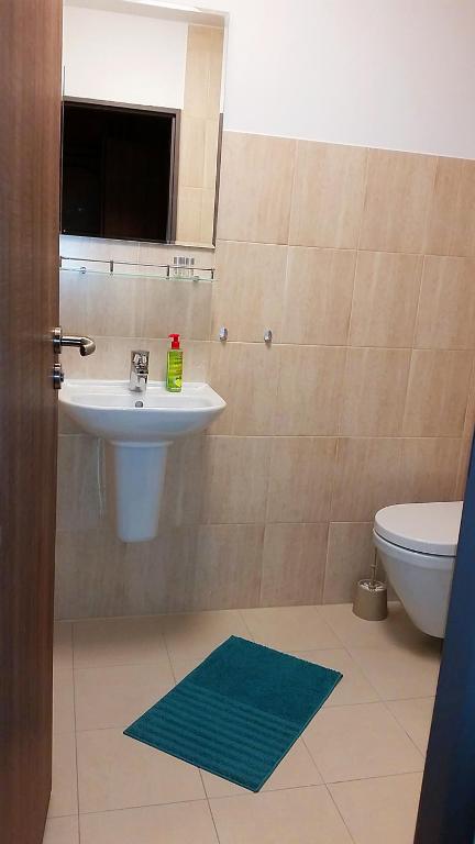 Koupelna v ubytování Apartmány Šachty