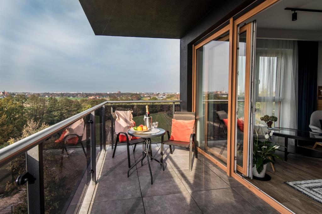 Balkón alebo terasa v ubytovaní Panorama Suite - Top Apartment - Gliwice
