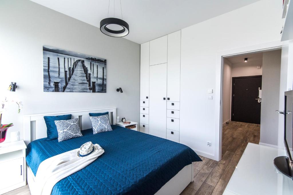 Posteľ alebo postele v izbe v ubytovaní Panorama Suite - Top Apartment - Gliwice
