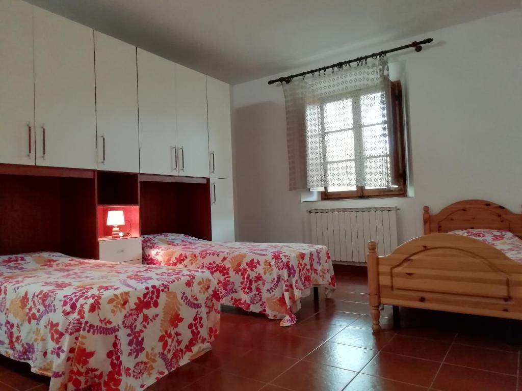 Postel nebo postele na pokoji v ubytování Podere Poggio Corbo
