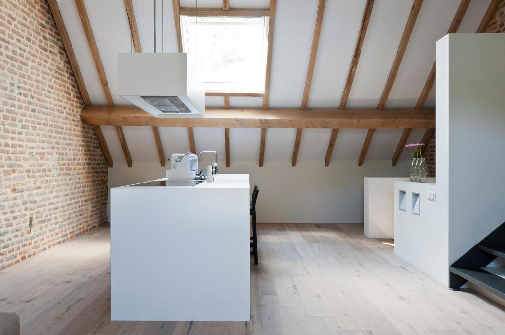 Kuchyň nebo kuchyňský kout v ubytování Cour 8 Lofts