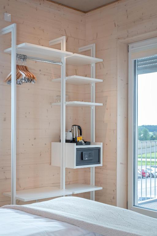 Postel nebo postele na pokoji v ubytování Schlafzimmer - self Check-in
