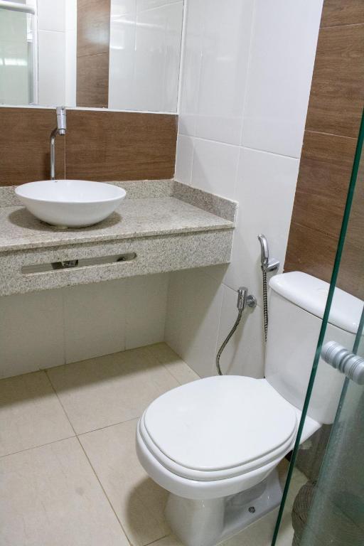 Koupelna v ubytování Hotel Amendoeiras