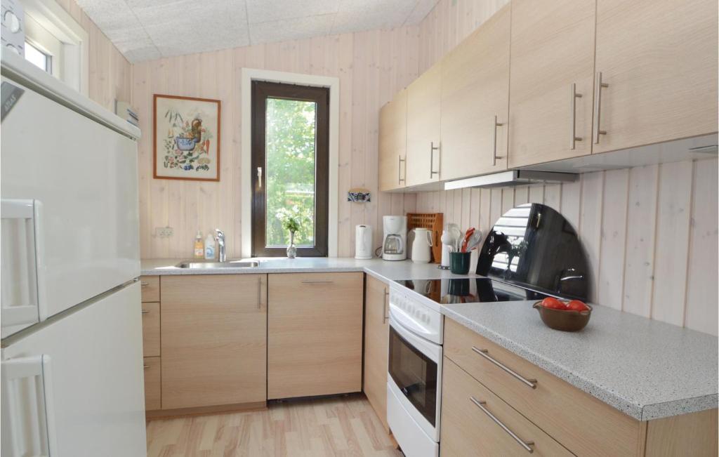 Kuchyň nebo kuchyňský kout v ubytování Holiday Home Alkenvej