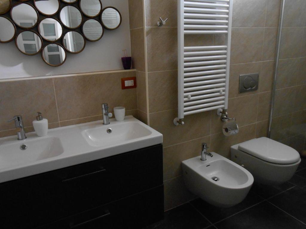 Koupelna v ubytování Matera's B&B