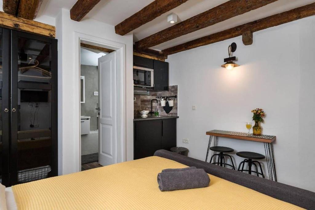 Kuchyň nebo kuchyňský kout v ubytování Private Accommodion Linda Studio