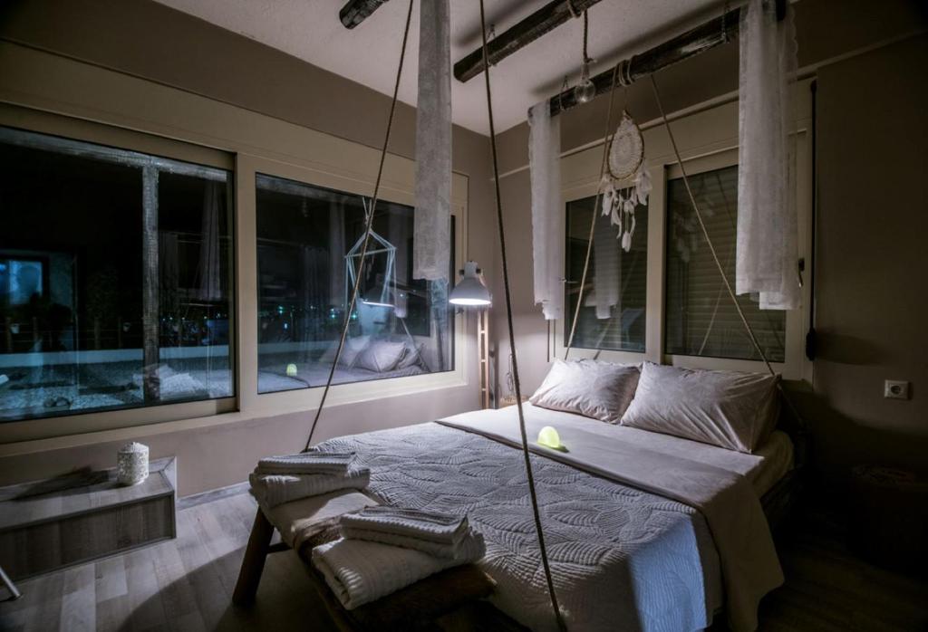 Postel nebo postele na pokoji v ubytování Istron Breeze Cocoon