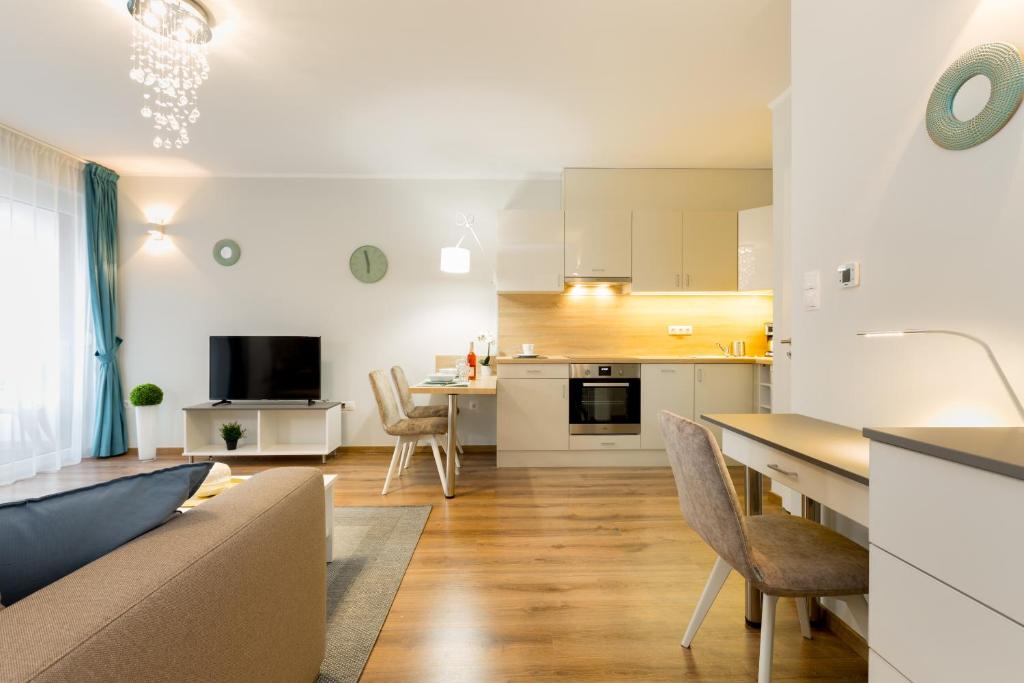Kuchyňa alebo kuchynka v ubytovaní BUDAPEST DOWNTOWN Residences - AC,ELEVATOR,TERRACE