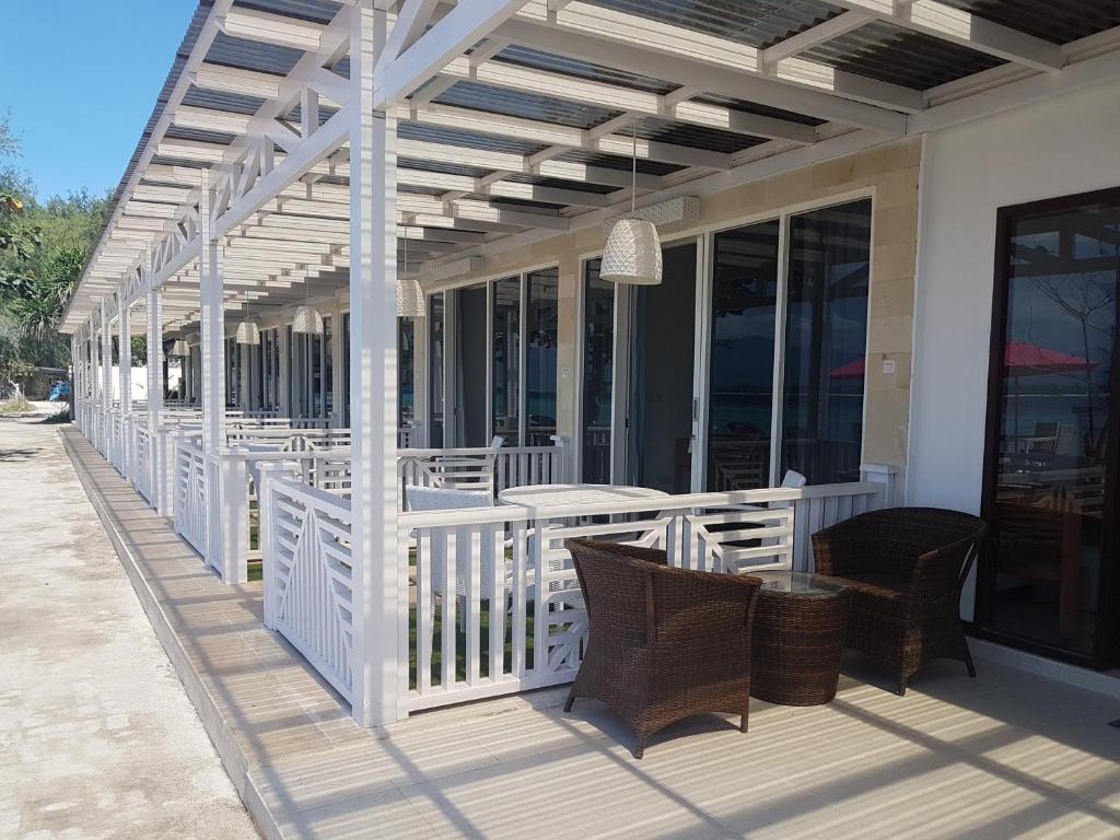 Balkón nebo terasa v ubytování Gili Meno Mojo Beach Resort