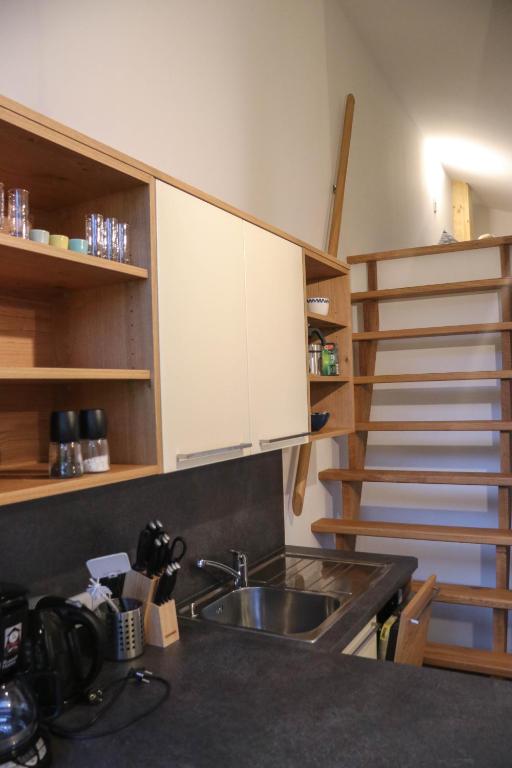 Kuchyňa alebo kuchynka v ubytovaní Biobauernhof Jagglhof