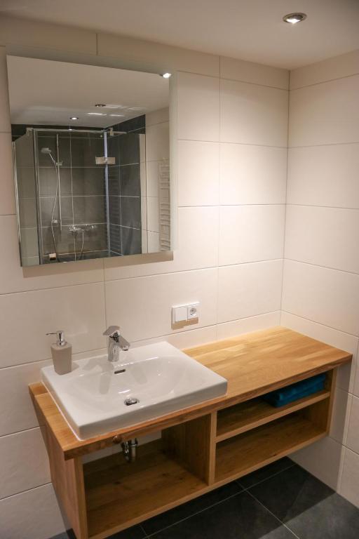 Kúpeľňa v ubytovaní Biobauernhof Jagglhof