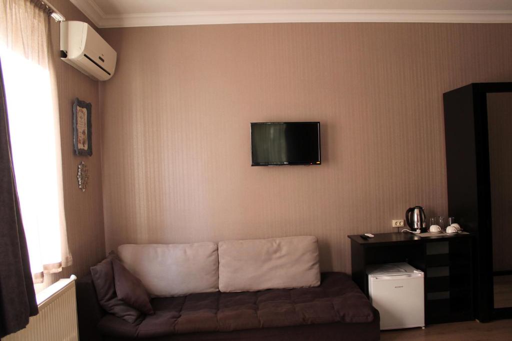 TV a/nebo společenská místnost v ubytování Hotel New Metekhi
