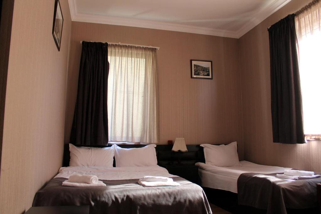 Postel nebo postele na pokoji v ubytování Hotel New Metekhi