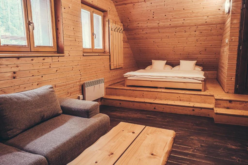 Postel nebo postele na pokoji v ubytování Sudopark